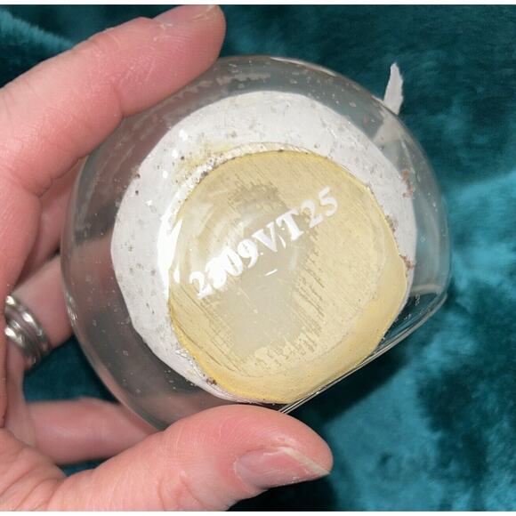 Foundations Enesco Karen Hahn Ornament Angel in Glass Snow Globe Egg Shaped 2008 - Picture 3 of 7